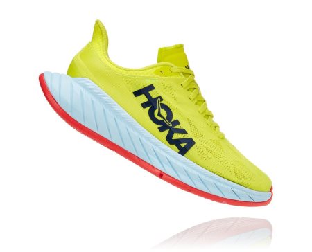 Hoka One One Carbon X 2 Ženske Road Tekaški Čevlji Rumena / Roza SI-682514Z